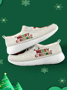 Women's Christmas Custom Fur-Lined Loafers, Custom Personalized Photo & Name Design, Warm Soft Slip-On Winter Shoes For Men & Women, Perfect Gift For Christmas