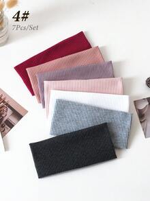 7 piezas Diademas de mujer de unicolor y a rayas, versátiles para maquillaje, deportes, uso casual, otoño, accesorios para el cabello, accesorios para el cabello para mujeres, viajes, accesorios, accesorios para mujeres, accesorios para el cabello, herramientas para el cabello, cosas para el cabello, cosas, accesorios de belleza, regalos, viajes, regalos para mujeres, cosas para el cabello, rellenos de calcetines
