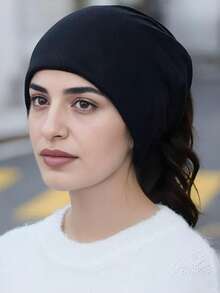 多功能颈部保暖器、女士冬季围脖、双面围巾、扭纹头带、拉法帽 - 彩色 - 查看 15