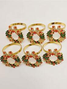 إكليل معدني مطلي بالراين ستون ، إكليل راين ستون أنيق - تصميم توت أحمر - حلقة معدنية ثقيلة الوزن لحفلات العطلات ، حفلات الزفاف - ديكور مركزي للمطعم سهل التنظيف - إعداد طاولة عيد الميلاد ، ديكور المنزل للعطلات ، إكليل متين ، ديكور الزفاف ، إكليل العطلات