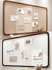 1 件深驼色/米色毛毡框架公告板，可重复使用毛毡墙板背景展示墙毛毡板组合相框 - 彩色 - 查看 7