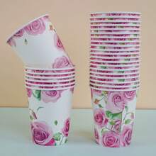 10/50/100 chiếc, cốc giấy 9 oz, chủ đề hoa, cốc dùng một lần trong phòng tắm, cốc đựng nước súc miệng, cốc giấy, cốc uống nước dùng một lần, tiệc tùng, cốc giấy gia dụng và văn phòng, dành cho khách, bạn bè, cốc cà phê dùng một lần, cốc đựng nước, cốc đựng nước ép, cốc đựng kẹo và đồ ăn nhẹ, quà tặng cô dâu, quà tặng, phù hợp cho nhiều lễ hội khác nhau, trang trí tiệc, đồ dùng cho bữa tối gia đình, đồ dùng cho tiệc Giáng sinh - Nhiều màu - Xem 10