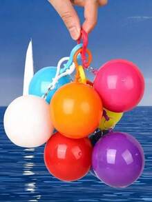 1/3/5/8 قطعة معطف مطر محمول بشكل كرة، معاطف مطر يُستخدم مرة واحدة محمولة مع علبة تخزين بشكل كرة، معطف مطر طارئ مقاوم للماء محمول، سلسلة مفاتيح للتخييم/المشي/السفر - تصميم كرة مضغوطة، معطف مطر بلاستيكي خفيف الوزن للجنسين، يمكن تعليقه على الحقيبة الظهرية، مستلزمات سفر قابلة للتخلص منها، مستلزمات خارجية ضرورية