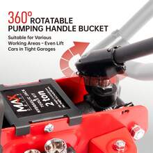 2-Ton (4400 Lbs.) Hydraulic Low Profile Trolley Garage Service/Floor Jack With Blow Mold Carrying Storage Case And Universal Tire Tool Kit With Lug Wrench For Home And Workshop Vehicle Maintenance - 2 Ton With Lug Wrench - View 3