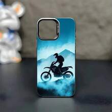 Motocross Motorcycle Dirt Bikes  Phone Case Compatible With  16,15,14,13,12,11,Mini,Pro,MAX Black Matte Shockproof Cover, Cover Compatible With  17 Pro Max Case,  17 Pro Case,  17 Case,  16 Pro Max Case - Z3 - View 5
