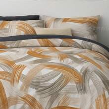 Piece Thickened Polyester Floral Bedding Set (1 Duvet Cover & 2 Pillowcases, Exclude Filling) - Orange - View 2