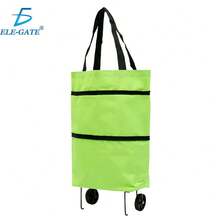 Carrito de Compras 2 en 1: Bolsa Plegable con Ruedas – 25 L de Capacidad - Verde - Ver 10