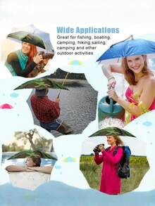 Upgraded Rain Hat Set, Hands-Free Umbrella Hat, 360° All-Around Sun Protection Design, Elastic Headband, Suitable For Outdoor Activities, Ideal Choice For Travelers