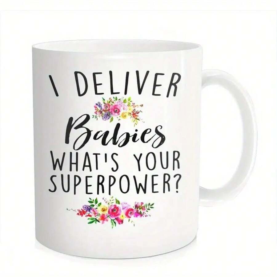 Midwife And Obstetrician Themed Ceramic Coffee Mug 11 Oz - Microwave And Dishwasher  Tea Cup, Ideal Gift For Midwives And Obstetricians