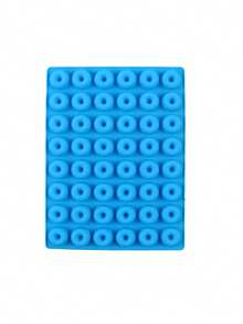 48 Cavity Mini Donut Shapes Silicone Mold DIY Soap Candle Making Supplies - Blue - View 13