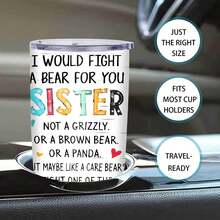 1pc 20 Oz Stainless Cup, Sisters' Unicorn Sippers, Ergonomic Shape Fits Comfortably In Hand, Water Bottle For Girls, Beach Day Refreshment, Gifts For Women, Mom, Friend, Sister, Stainless Steel Tumbler