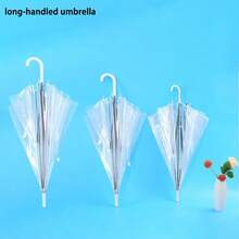 Großer transparenter Regenschirm, regendicht und windbeständig mit automatischem Öffnen und Schließen, langer Schirm, faltbarer transparenter Regenschirm, atmosphärischer Schnee-Regenschirm, 8-Rippen transparent windbeständig, Kuppeldesign, J-förmiger Haken-Griff, Frühlings-Sommer-Auswahl, Brautjungferngeschenke, Zimmer, Strand, Reisen, für Herren, für Damen, Urlaub, niedliche Sachen, Abschluss, Glückwünsche Absolvent, tragbare Werkzeuge, Sommer-Grundausstattung, Sommer-Tragbar - Verschiedenfarbig - Übersicht 11