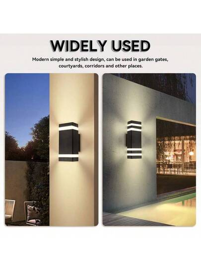 CANMEIJIA 1PC Acrylic Outdoor Waterproof Wand Lamp IP65, Door Lamp, Including E27 Bulb, Bulb Replaceable, Square/Round Lighting, Garden ation, In Gardens/Corridors/Stairs/Streets/Balconies view 4