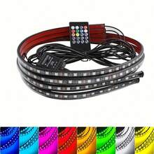 Underglow Car Lights, 252 LEDs RGBIC 4pcs Dream Color Dancing Chasing Strip Lights With 16 Million Colors And 213 Scene Modes With App And Remote Control, 5 Music Modes For All Cars - 12V-RGB+APP+wireless remote control - 查看 8