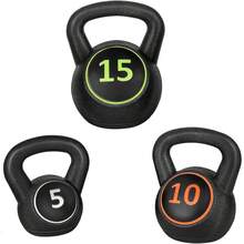 3 Pcs Kettlebell Set - 5lb, 10lb, 15lb Weight Lifting Training Kettle Bell For Cardio & Strength Exercise, Ideal For Home Gym Workouts - Default - View 2