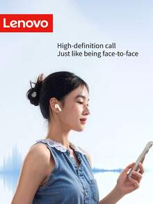 Lenovo Novos Fones de Ouvido Sem Fio 2025, Fones de Ouvido TWS, Fones de Ouvido Intra-Auriculares, Vida Útil da Bateria Super Longa, Corrida e Esportes, Cancelamento de Ruído de Chamada, Compacto e Portátil, Adequado como Presente de Feriado