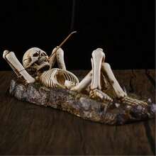 1pc ABS Incense & Incense Burners All Saints' Day Skeleton Incense Burner, Suitable For Spa, Yoga & Meditation, Home Decor & Unique Gift Idea, Incense Stand, Room Decor, Creative Incense Plate - 彩色 - 查看 3