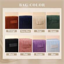 Personalized Velvet Cosmetic Bag Customized Travel Toiletry Bag Bridesmaid Proposal Gift Bridal Makeup Bag Monogram Birthday Gift Pouch - Multicolor - View 6