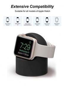 1 个硅胶充电支架，兼容 Series 10/9/8/SE/7/6/SE/5/4/3/2/1/Ultra，所有尺寸，充电底座，兼容 46mm 49mm 45mm 44mm 42mm 41mm 40mm 38mm 智能手表支架配件，支持床边模式（不含充电线） - 彩色 - 查看 5