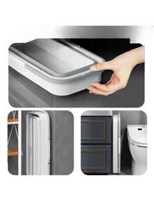 Găleată dreptunghiulară pliabilă portabilă de mare capacitate, pliabilă cu mâner dublu îngroșat, găleată universală multifuncțională pentru depozitarea apei, potrivită pentru curățarea bucătăriei, economisind spațiu de depozitare, impermeabilă și rezistentă la uzură, poate conține apă, pete de ulei, sedimente, poate fi folosită ca găleată de depozitare, rezervor de apă, găleată de curățare, coș de depozitare, bazin pentru animale de companie, potrivită pentru camping, picnic, depozitare și organizare, ștergerea apei și curățarea.