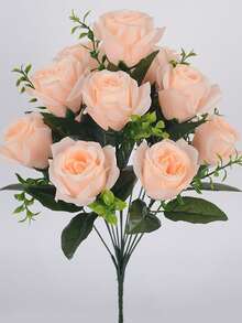 1 باقة من الورود المطبوعة بطباعة زهرية جذابة من البلاستيك ABS لحفل الزفاف