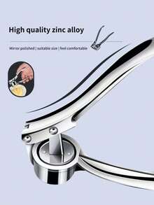 1pc Stainless Steel Garlic Press, Manual Garlic Crusher, Multifunctional Kitchen Tool, Ideal For Mincing, Crushing And Chopping Garlic Cloves, Garlic Masher,Garlic Mincer Chopper,Outdoor,Portable And Compact Outdoor Camping Tool,Barbecue Small Tools,A Labor-Saving Tool Suitable For Girls And Women,Barbecue Small Toolsrandom Style And Color