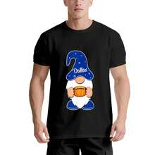 Camiseta unisex de disfraz de calabaza de Halloween de gnomos de fútbol de - 220g% algodón, negro y blanco, manga corta, cuello redondo, ropa temática de Halloween y fútbol, regalo para hombres, mujeres, papá, mamá y amigos (adultos y jóvenes), tallas S- - Negro - Ver 1