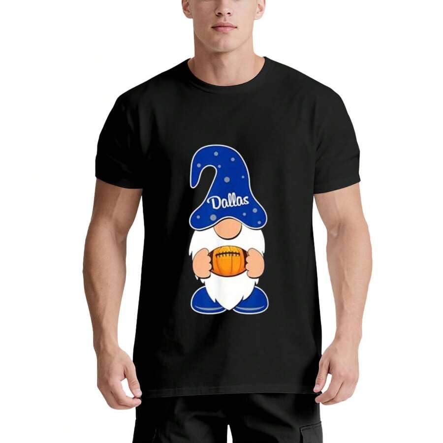 Camiseta unisex de disfraz de calabaza de Halloween de gnomos de fútbol de - 220g% algodón, negro y blanco, manga corta, cuello redondo, ropa temática de Halloween y fútbol, regalo para hombres, mujeres, papá, mamá y amigos (adultos y jóvenes), tallas S- - Negro - Ver 1