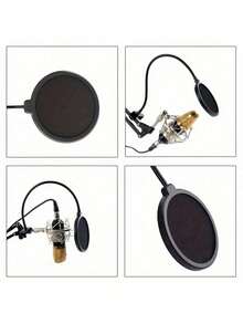 Studio-Grade Microphone Windscreen - Dual Layer Sound Filter For Karaoke, Streaming & Podcast Recording, XLR Connector