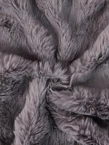 1 Stück graue Kunstfell Dekorative Kissenbezug (Füllung nicht enthalten), moderner Flanell Plüsch Kissenbezug mit Reißverschluss, geeignet für Zuhause, Sofa, Wohnzimmer