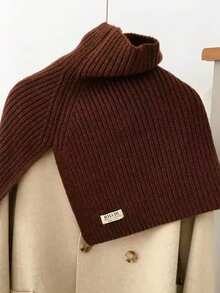 1 buah Syal Rajut Model Pullover dengan Belahan, Warna Polos: Syal luar yang hangat, serta tahan dingin dan cocok untuk aktivitas luar ruangan. Cocok untuk perjalanan sehari-hari dan penggunaan di rumah sebagai aksesori. - beraneka warna - View 7