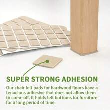 24 قطعة من وسادات الأثاث المصنوعة من الشعر الاصطناعي - واقيات غير انزلاقية لأرجل الكراسي لحماية أرضيات الخشب الصلب والأسطح المعدنية للأثاث والأرضيات - باللون البيج المحايد، متعددة الأحجام