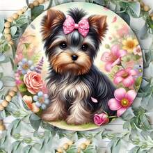 1pc 2D Cute Yorkshire Terrier Wall Art Decor, Yorkshire Terrier Decorative Sign, Suitable For Home, Pet Room And Modern Decor, Adding A Touch Of Playfulness