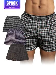 Men's 100% Cotton Boxer Shorts Premium Quality Random Mixed Color Pack Woven Relaxed Fit Boxers For Men Soft Breathable Mens High Quality Underwear With Button Fly Pouch Elastic Waist Comfortable Fabric Menswear - Random Assorted Pack - View 17
