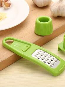 1 pieza Verde/2 piezas Rosa Molinillo de ajo mini, prensa de ajo creativa, machacador de ajo manual para la cocina, utensilios de cocina verdes, herramientas para picnic y barbacoa al aire libre