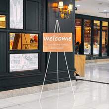 Wedding Easel Stand, Instant Floor Poster Lightweight Collapsible And Portable With Tripod Base Birthday Wedding Outdoor Decoration, Welcome Board Stand For Weddings And Posters, Portable Durable Adjustable Display Easel For Photo Displays