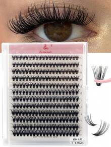 240Pcs 30D 9-16mm D Curl Cluster Lashes Individual Lashes Lash Extensions Clusters Lashes Soft&Natural False Eyelashes Individual DIY Eyelash Extension - 米色 - 查看 1