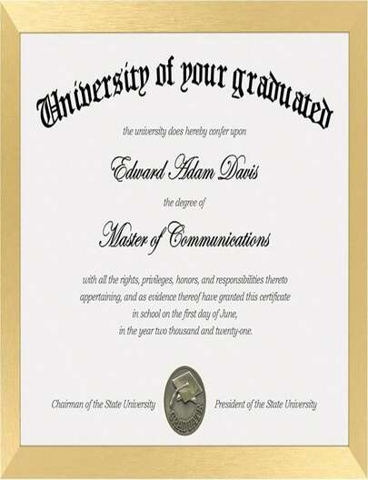 Upsimples Certificate Frame With Clear Plexiglass, 85 By 11 Picture Diploma Document Degree Frames For Wall And Tabletop, Black, 1 Pack