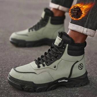 Stivali da uomo, nuovi stivali autunno/inverno, stivali gialli, stivali con fodera termica