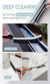 SXhyf Crevice Cleaning Brush - Grout Scrub Brush, House Cleaning Supplies, Gap Cleaning Tools, Home Essentials, Gifts For Women Men, Hard Bristle Crevice Cleaner Brush For Household Use, Bathroom - ColorC - 查看 2