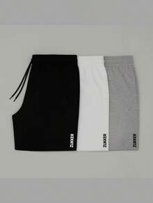 ZUKKER Kit 3 Men's Bermuda Shorts Comfortable Sweatpants Immediate Shipping Various Colors - BLACK/GRAY/WHITE - View 1