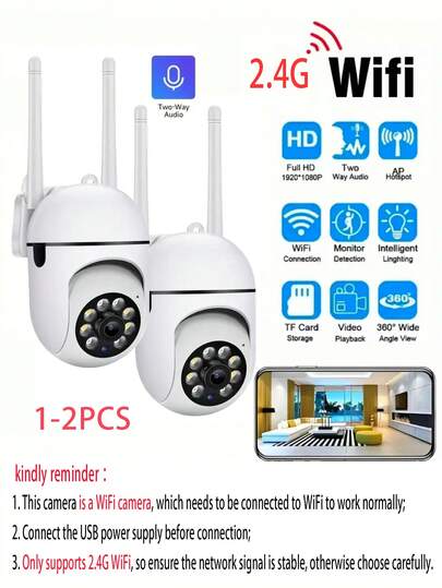 1080P WiFi Security Camera Night Vision, Spotlight Speaker Two Way Audio, Motion Tracking, 360° Pan/Tilt/Zoom, Home Indoor/Outdoor Security, Compatible Alexa, Young, Elderly Pets, Indoor Moderne System Wireless Connection Surveillance view 3