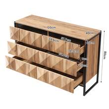 The Sideboard And Vanity Feature A Combination Of Black And Natural Wood Tones, Metal Legs, And Raised Doors. - 1 - View 4