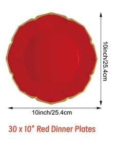 10 Stücke/30 Stücke/50 Stücke 23 cm Weihnachts-Mittagsteller - Pappteller für Geburtstage, Babypartys, Weihnachten, Hochzeiten und Bridal-Shower