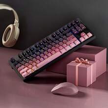 1pc Translucent Side-Engraved Keycaps, Multicolor Gradient Personalized Fit For Mechanical Keyboards, PBT Micro-Sandblasted 130 Keys - Compatible With Standard MX, BOX And Other Cross-Shaped Stem Switches, Suitable For 64/68/75/87/96/98/100/104/108 Keyboard Layouts - Multicolor - View 4