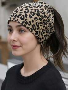 多功能颈部保暖器、女士冬季围脖、双面围巾、扭纹头带、拉法帽 - 彩色 - 查看 3