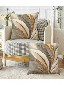 1 chiếc vỏ gối mềm mại, in họa tiết hoa hiện đại, có khóa kéo - Thích hợp làm gối trang trí nhà cửa và Giáng sinh, phong cách trang trại, trang trí phòng ngủ, trang trí ngày lễ, trang trí tiệc tùng - (Không thêu), không bao gồm ruột gối - Nhiều kích cỡ - Nhiều màu - Xem 12