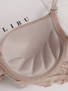 Pack x4 Brasieres Push-Up 3/4 Copa - Ajuste de 3 Niveles, Tirantes Regulables con Lazo, Colores Sólidos Elegantes - Lencería Diaria Cómoda,Nude, Negro, Blanco, Morado - Negro+Blanco+Desnudo+Burdeos - Ver 10