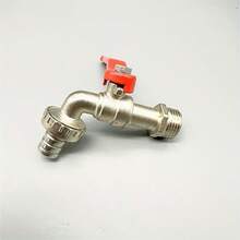 1pc High Flow G1/2 Zinc Alloy Garden Faucet, Ball Valve Body, Larger Water Flow, Suitable For Garden, Lawn, Patio, Kitchen And Bathroom