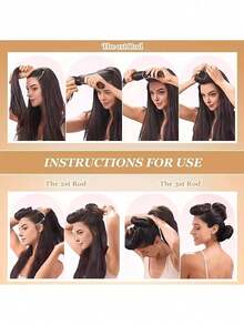 Bộ 3 thanh uốn tóc không dùng nhiệt, thanh uốn đàn hồi có móc để tạo sóng lớn, phù hợp với mọi loại tóc, thanh uốn tóc khi ngủ, sử dụng tại nhà và ký túc xá, dụng cụ tạo kiểu tóc, phụ kiện uốn tóc khi ngủ và bộ dụng cụ uốn sóng lớn, bộ dụng cụ tạo kiểu tóc và phụ kiện tóc. - Nhiều màu - Xem 2